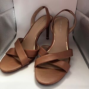 Kenneth Cole New York Brown Leather Sandal Heels
